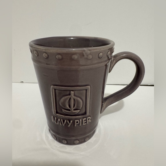 Unbranded Other - Nautical Navy Pier 3D Ceramic Stoneware Coffee Tea Mug Lilac 15 OZ